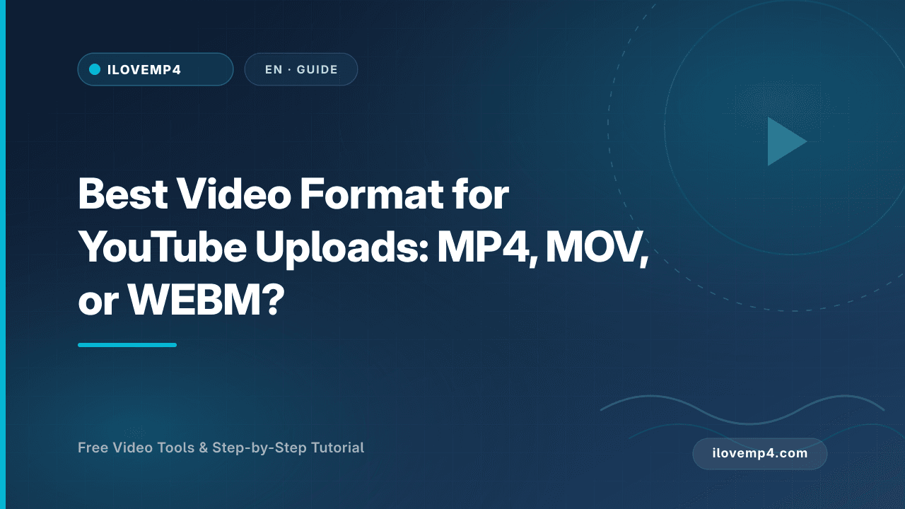 Best Video Format for YouTube Uploads: MP4, MOV, or WEBM? (2026)