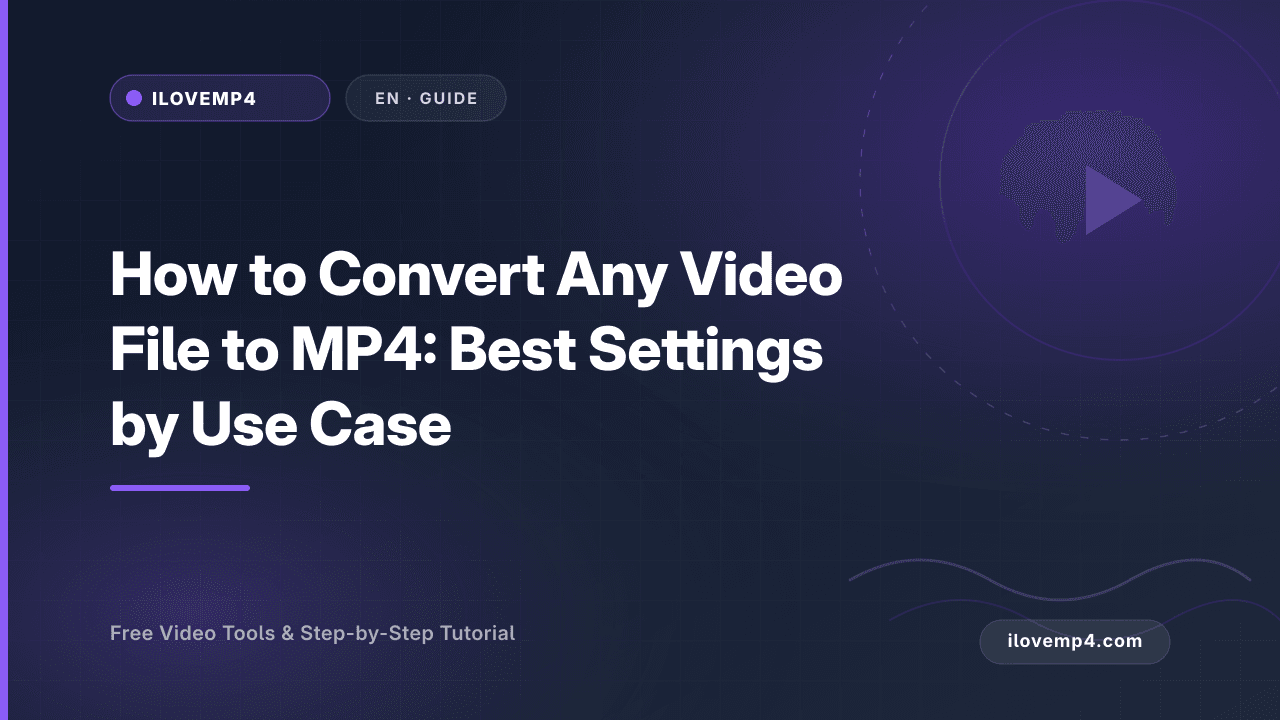 How to Convert Any Video File to MP4: Best Settings by Use Case (2026)
