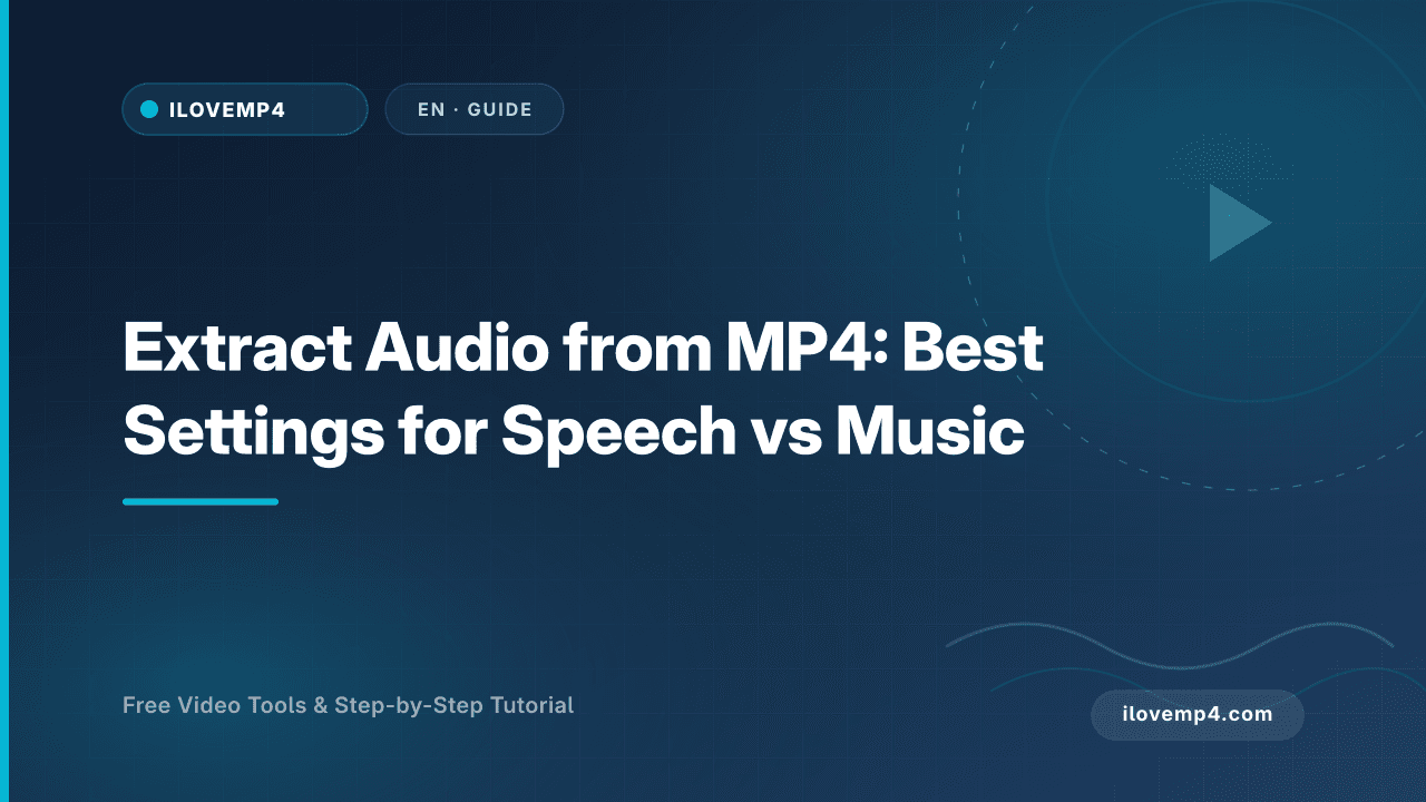 Extract Audio from MP4: Best Settings for Speech vs Music (2026)